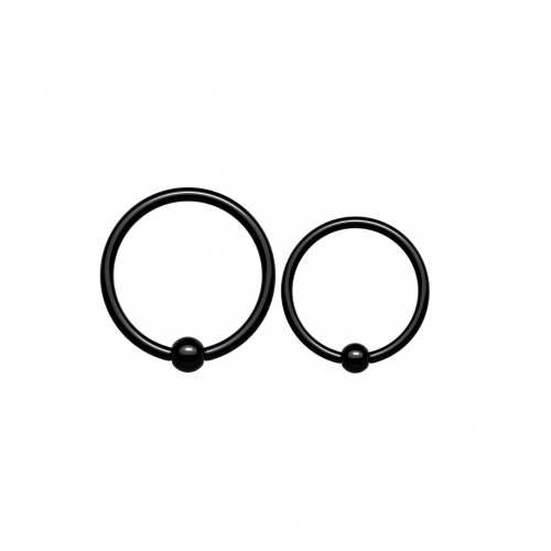 20g Titanium Black Fixed Ball Hoop