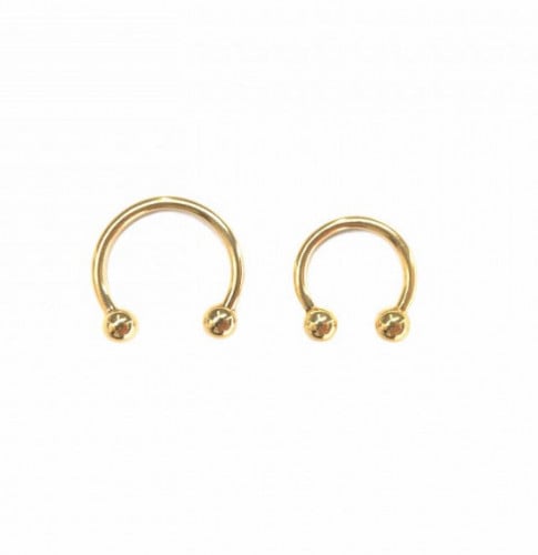 16g Titanium Gold Horseshoe