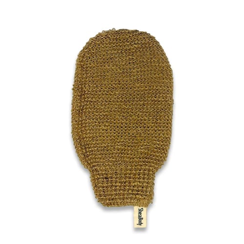 قفاز استحمام مفتوح كبير من القنب الطبيعي وقطن رامي...