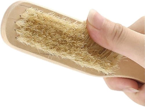 فرشاة تنظيف وتقشير القدمين وجه حجر أبيض ووجه فرشاة