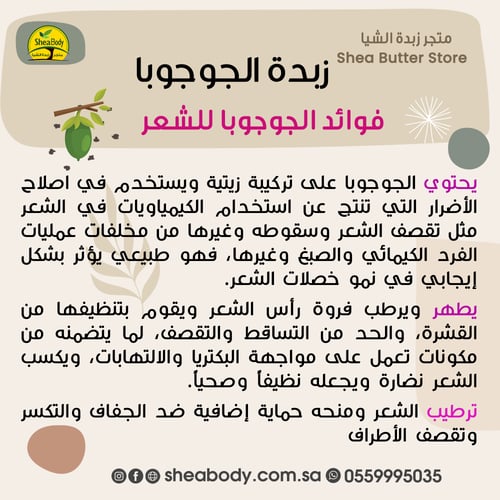 زبدة الجوجوبا الطبيعية