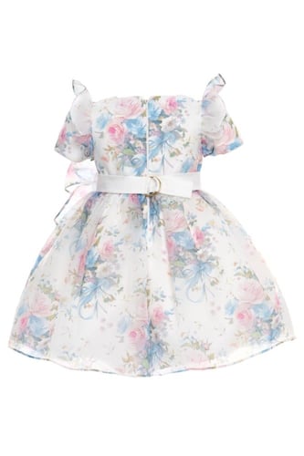 فستان شيفون مشجر مع اكسسوار الشت