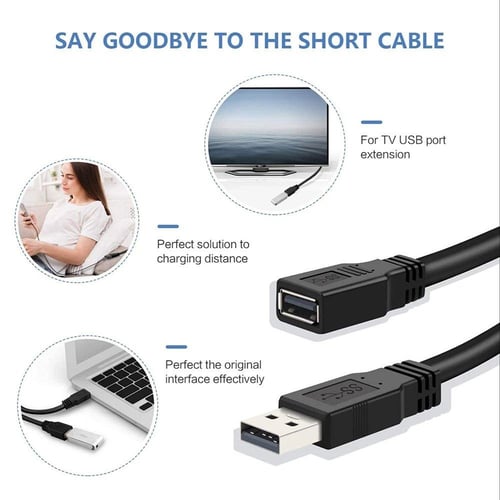 كابل USB 3.0 ذكر إلى أنثى من Smart Link بطول 5 متر