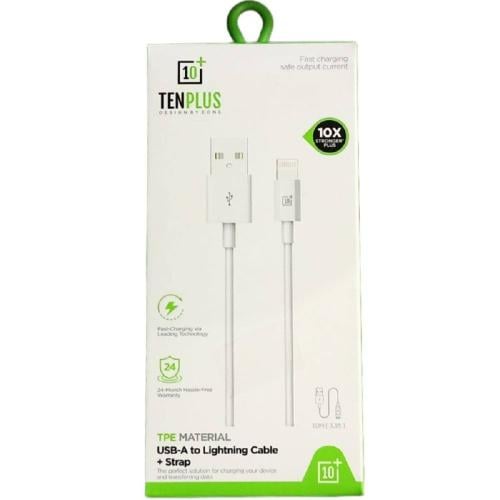 كيبل من 10 بلس ايفون USB-A جلد بطول واحد متر