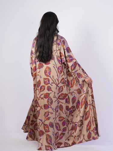 عباية حرير فاخر دبل فيس