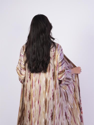 عباية حرير فاخر دبل فيس