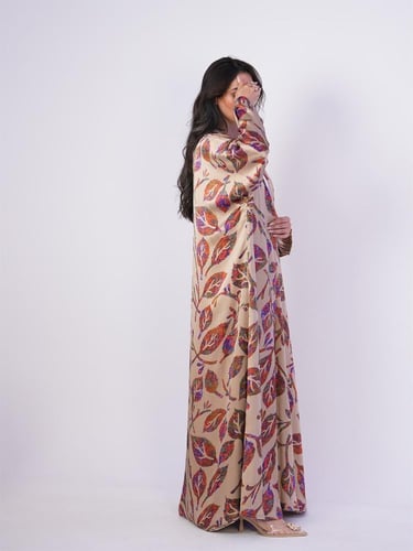 عباية حرير فاخر دبل فيس