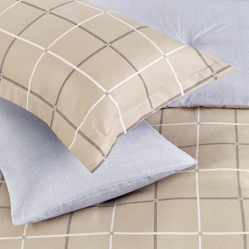 مفرش صيفي مفرد ونص 4 قطع - اليساندرا - بيج - رمادي