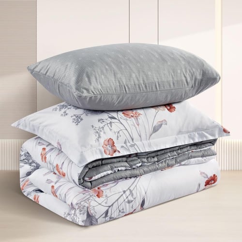 مفرش صيفي مفرد ونص 4 قطع - اديلين - اوف وايت - رما...