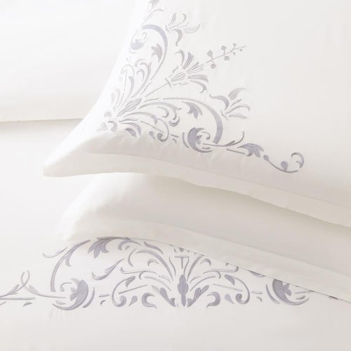 مفرش قطن مطرز حشوة متحركة صيفي مزدوج 9 قطع - لينوف...