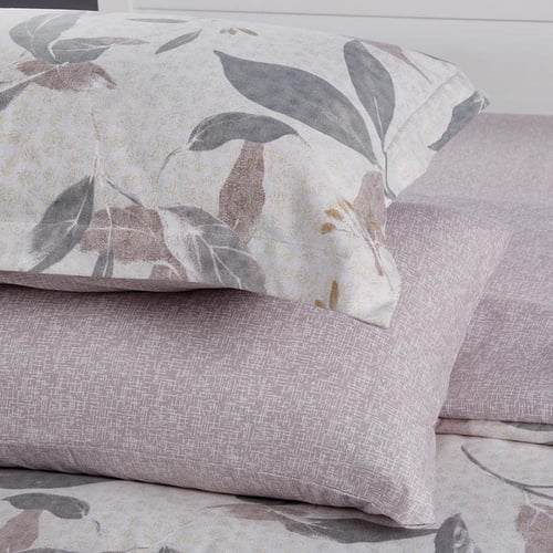 مفرش صيفي مفرد ونص 4 قطع - ليتون - كريمي - رمادي ف...