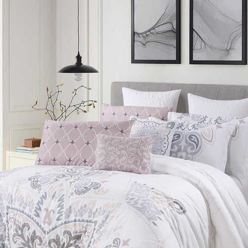 مفرش صيفي مزدوج 10 قطع - ريفيرا - أبيض