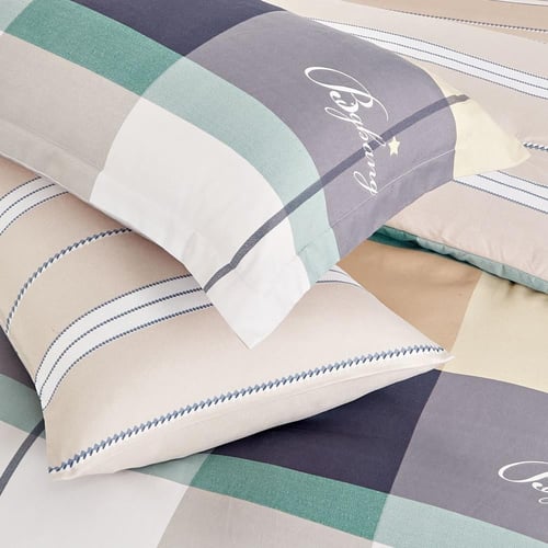 مفرش صيفي مفرد ونص 4 قطع - اليساندرا - رمادي - اخض...