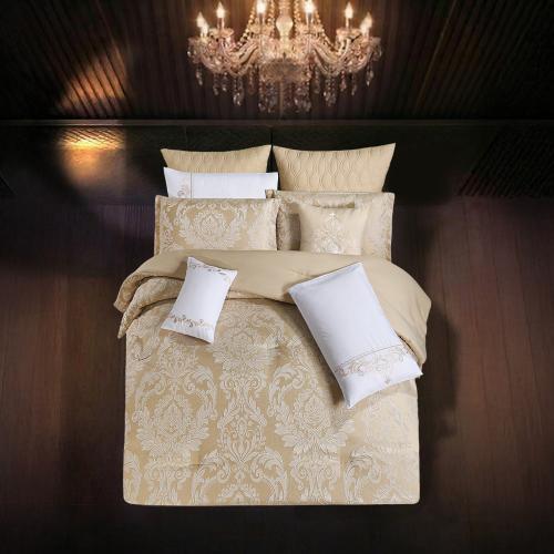 مفرش صيفي فاخر مزدوج جاكار مطرز 12 قطعة – كاسيانا...