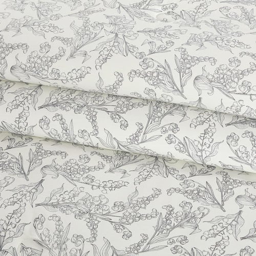 مفرش قطن صيفي مفرد ونص ٤ قطع - نولين -سكري - رمادي