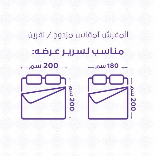 مفرش شتوي مزدوج مخمل فرو 6 قطع - جوانا -رصاصي