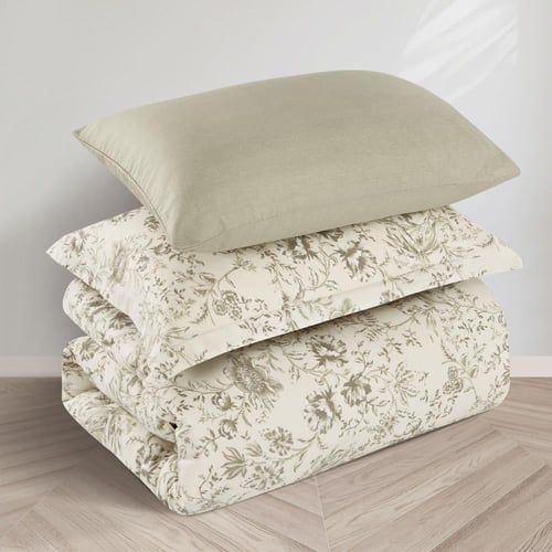 مفرش قطن صيفي مفرد ونص ٤ قطع - فاليريا -كريمي - زي...