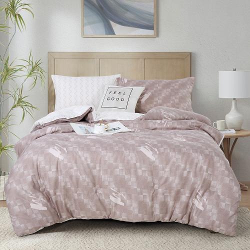 مفرش صيفي مفرد ونص 4 قطع - ليتشي - بني مائل للرماد...