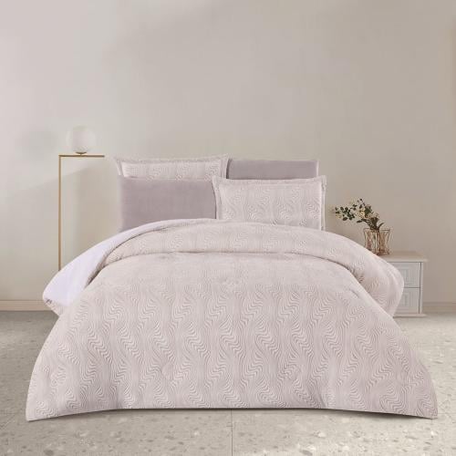 مفرش شتوي مخمل فرو مقاس كوين 6 قطع - فيرون - كريمي...