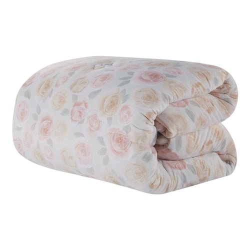 مفرش شتوي مخمل مفرد ونص 4 قطع - تالورا - رصاصي - ب...