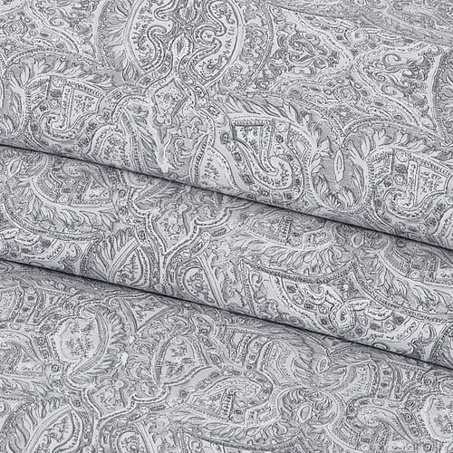 مفرش قطن صيفي مزدوج 8 قطع - افاليون -رصاصي فاتح -...