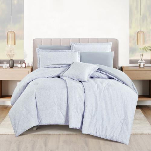 مفرش صيفي مفرد ونص وجهين 4 قطع - سيلون - رصاصي - ر...