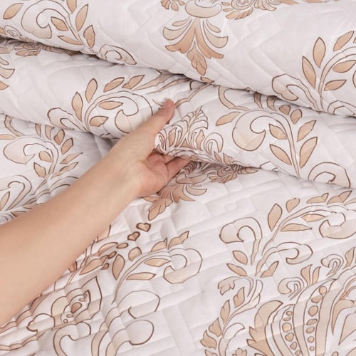 مفرش صيفي مفرد ونص حشوة مضغوطه 4 قطع - افروديت - ك...