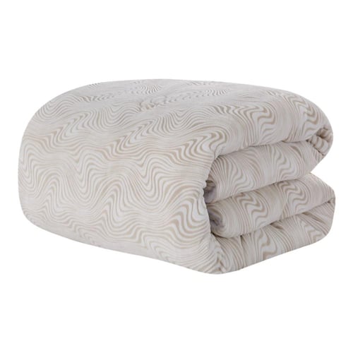 مفرش شتوي مخمل فرو مقاس كوين 6 قطع - فيرون - كريمي...