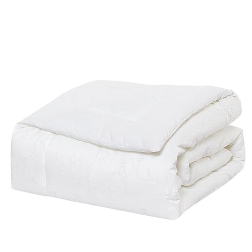 مفرش صيفي مزدوج جاكار 7 قطع - سيرينا - أبيض