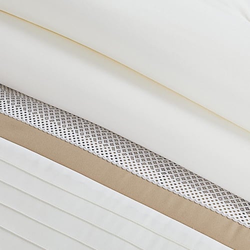 مفرش صيفي مزدوج مطرز فاخر 12 قطعة - لوسو - سكري