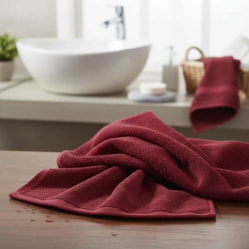 منشفة قطن - روماريسا - مقاس وسط - 70*140 - احمر