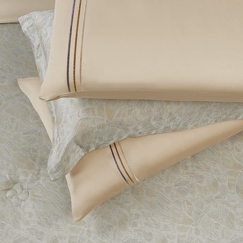 مفرش صيفي مزدوج تنسيل قطن 300 غرزة + مخدة هدية