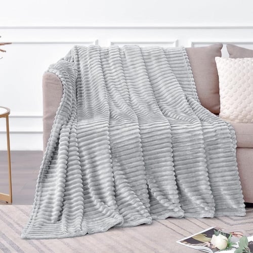 بطانية مخمل محفور اكاسيا 200 × 230 - رصاصي