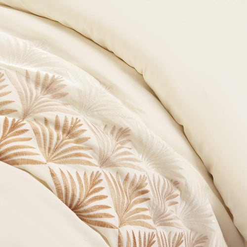 مفرش قطن مطرز حشوة متحركة صيفي مزدوج 9 قطع - لينوف...