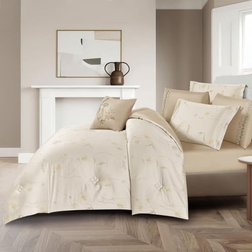 مفرش صيفي مزدوج تنسيل قطن 300 غرزة + مخدة هدية