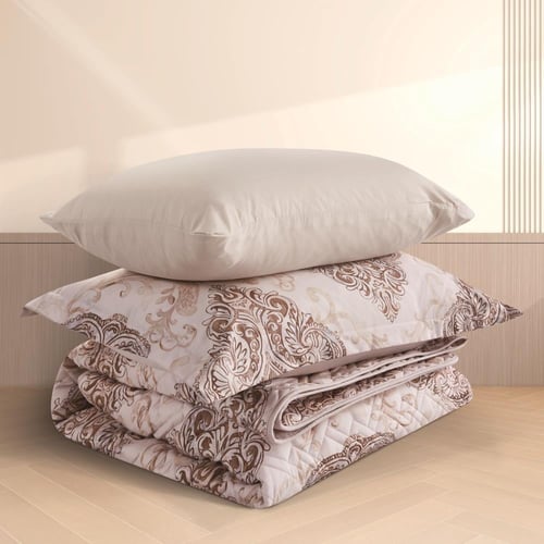 مفرش صيفي مفرد ونص حشوة مضغوطه 4 قطع - افروديت - ك...