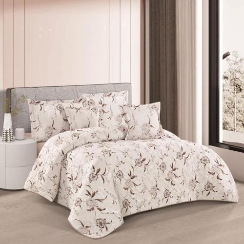 مفرش صيفي مزدوج مضغوط 6 قطع - نيرون - بيج فاتح - ب...