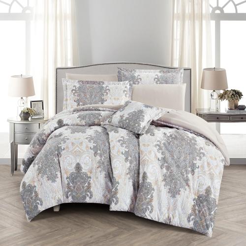 مفرش صيفي مفرد ونص وجهين 4 قطع - سيلون - كريمي - ب...