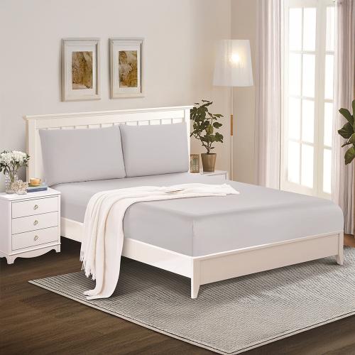 طقم شرشف صيفي مزدوج ٣ قطع - ميرون - رصاصي فاتح