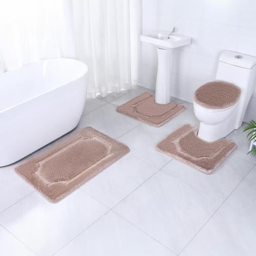 طقم سجاد حمام 4 قطع - امارا - بيج غامق