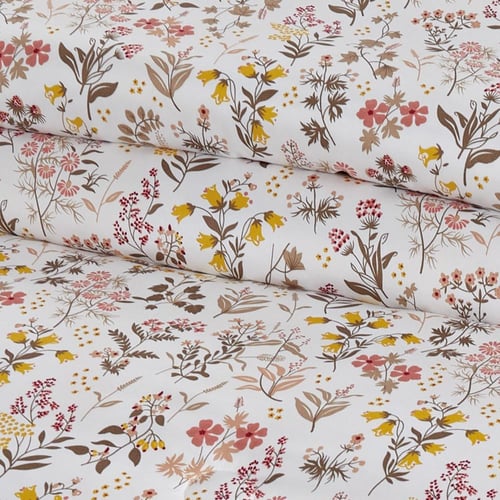 مفرش صيفي مقاس كوين وجهين ٧ قطع - فيفيان - كريمي -...