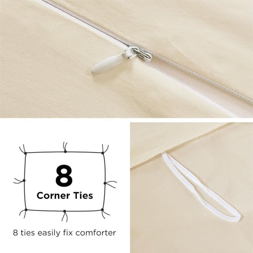 مفرش قطن مطرز حشوة متحركة صيفي مزدوج 9 قطع - لينوف...