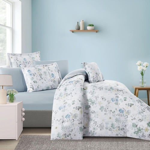 مفرش صيفي مزدوج وجهين ٧ قطع - اوركا -ابيض - رصاصي