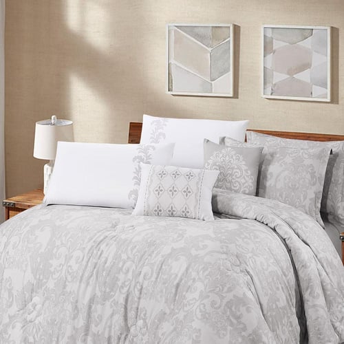 مفرش قطن عالي النعومة مزدوج 300 غرزه 8 قطع - ايليو...