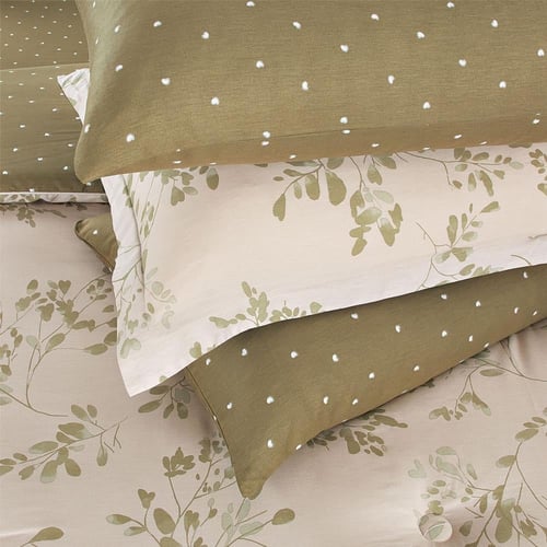 مفرش قطن صيفي مزدوج 8 قطع - افاليون -بيج - زيتي