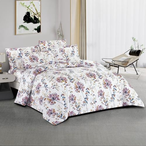 مفرش صيفي مزدوج 6 قطع - اوريندا - أبيض