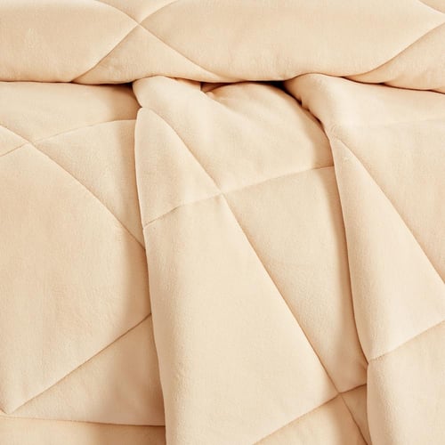 مفرش شتوي مخمل فرو مفرد ونص 4 قطع - ميرولينا - كري...