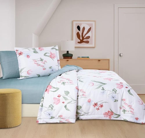 مفرش صيفي مفرد ونص 4 قطع - ليتون -