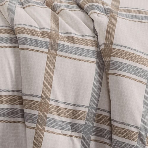 مفرش صيفي مفرد ونص 4 قطع - ليتون - كريمي - رصاصي