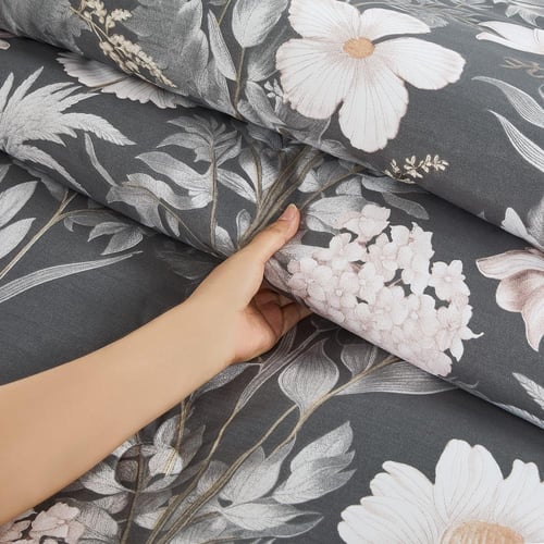 مفرش صيفي مقاس كوين وجهين ٧ قطع - ويلز - بيج غامق...